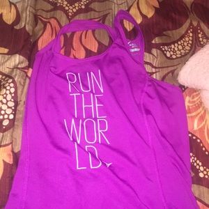 Purple workout shirt